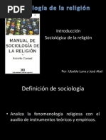 Sociología de La Religión (Introducción)