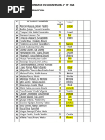 NOMINA DE ESTUDIANTES DEL 6 B Camistas