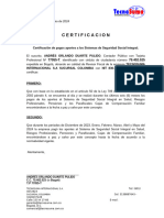 Certificado Parafiscal