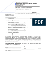 Parents Consent and Waiver Template