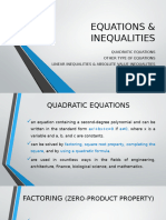 Equations & Inequalities Report