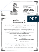 Contoh Undangan Syukuran Rumah Baru TAKMIR