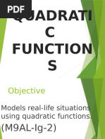 G9 Math Q1 - Week 6 - Quadratic Functions and Its Graph