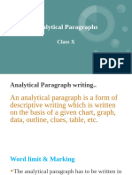 Analytical Paragraph - X