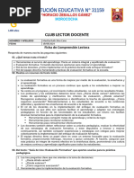 Club Lector Docente Ficha 1 de Comprensión Lectora