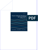 Immediate Download From Critical Thinking To Argument A Portable Guide 5th Ebooks 2024