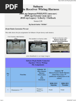 Subaru 20-Pin Radio Harness Pin-Out