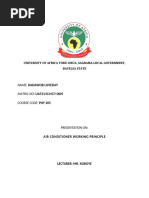 Working Principle of Air Cond. PHY205