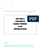 Guia para Evaluacion de Calidad y Eficiencia en Servicios de Salud