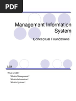 Management Information System: Conceptual Foundations