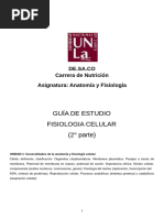 Guía de Estudio 3. Fisiología Celular. Anabolismo y Catabolismo