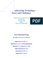 Feed Manufacturing Technology - Issues and Challenges