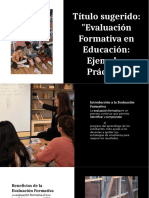 Evaluacion Formativa en Educacion Ejemplos Practicos