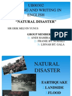 UB00302 Reading and Writing in English: "Natural Disaster"