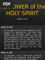 The Power of The Holy Spirit