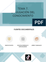 LCyP I Tema 7. DivulgaciÃ N Del Conocimiento