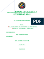 Clasificacion de Los Modos de Transporte