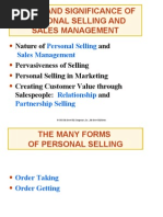 Scope and Significance of Personal Selling and Sales Management