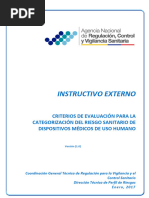 Instructivo Externo Criterios para La Clasificaci+ N Del Riesgo de Dispositivos Medicos