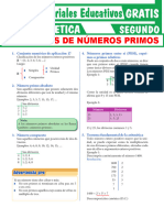 Problemas de Números Primos para Segundo Grado de Secundaria