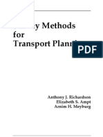 Survey Methods For Transport Planning