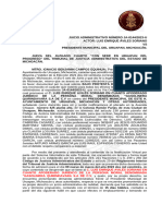 Contestacion de Demanda Luis Enrique Áviles Soriano (Presidente Municipal)