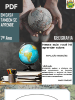 7º Ano GEOGRAFIA Ativ. 14 População Migração