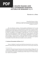 De La Serna E. - El Desafío Paulino Ante Las Autoridades. Romanos 13,1-7