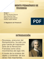 El Pensamiento Pedagógico de Rousseau. Grupo 1