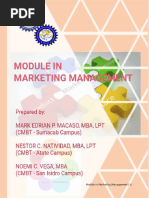 Marketing Management Learning Module