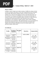 CarWale - Details - Batch of 2025