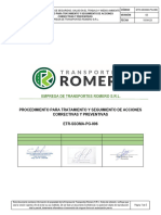 ETR-SSOMA-PG-006 Procedimiento para Tratamiento y Seguimiento de Acciones Correctivas y Preventivas