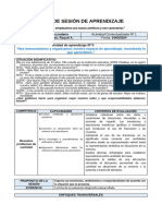 Ruta de Sesión de Aprendizaje 1° - 2024