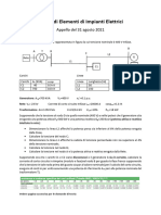 Esame Di Elementi Di Impianti Elettrici: Appello Del 31 Agosto 2021