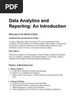 Data Analytics and Reporting - Notes Unit 1 and 2