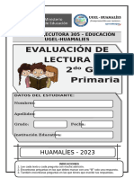 1.-Evaluacion de Lectura Segundo Grado - Jacas Grande 2023-Primaria