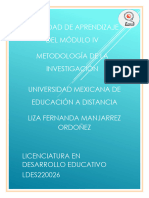 Actividad de Aprendizaje Iv Metodología de La Investigación