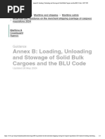 Annex B - Loading, Unloading and Stowage of Solid Bulk Cargoes and The BLU Code - GOV - Uk