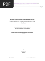 The Study of Mistaken Identity of Totemic Kudmi Tribe and Its Impact On Their Socio-Economic, Cultural and Political Life in Jha