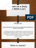 Zakah As A Duty To Allah S