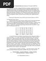 Chapter 14: Repeated Measures Analysis of Variance (ANOVA)