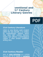 Conventional and 21st Century Literary Genres