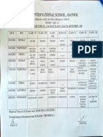 Datesheet of Half Yearly Examinations Sept 2024