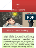 A PPT On Critical Thinking