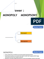 Chapter 10 Market Power - MONOPOLY MONOPSONY