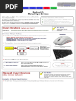 IGCSE ICT - Manual Input Devices