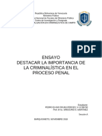 Ensayo Importanci de La Criminlistica