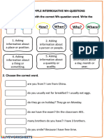 Present Simple Interrogaative WH Questions