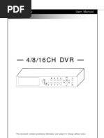 4/8/16CH DVR : User Manual