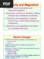 Electricity and Magnetism